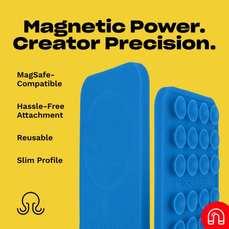 Soporte para teléfono OCTOBUDDY Magnet con doble fijación magnética y de succión