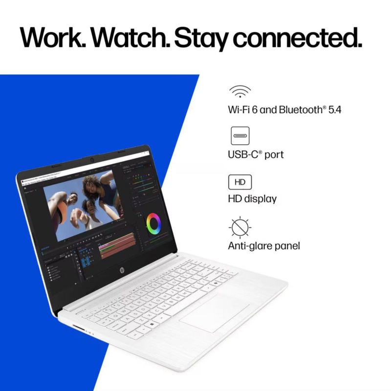 Laptop HP 14" Intel N4500 16 GB RAM 628 GB Win11 Pro