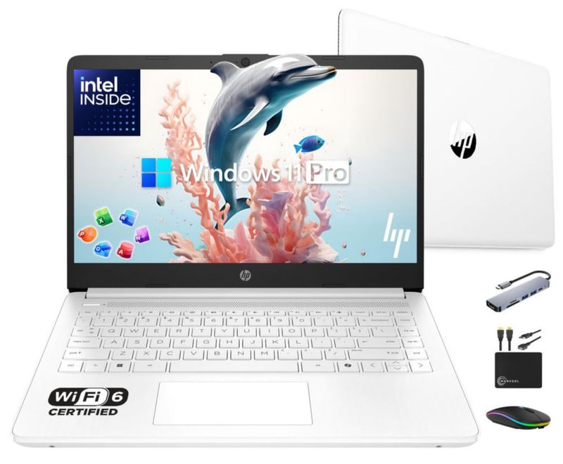 Laptop HP 14" Intel N4500 16 GB RAM 628 GB Win11 Pro