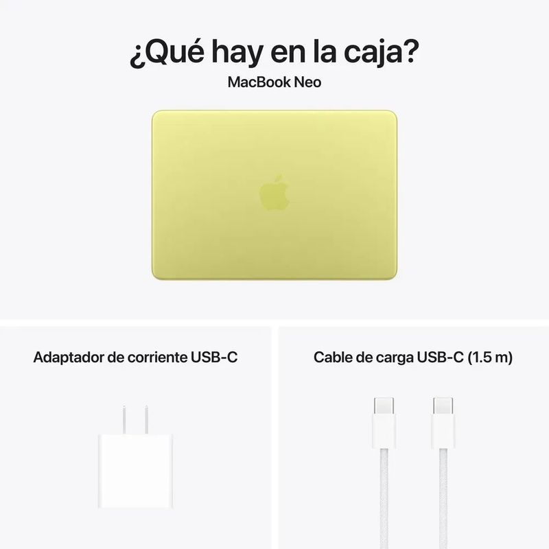 Apple MacBook Neo 13” A18 Pro (8/256GB SSD) Amarillo Citrico