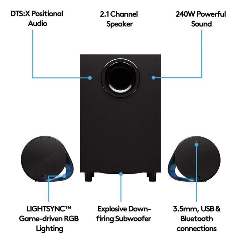 Sistema de altavoces para juegos de PC Logitech G560 7.1 DTS:X Ultra