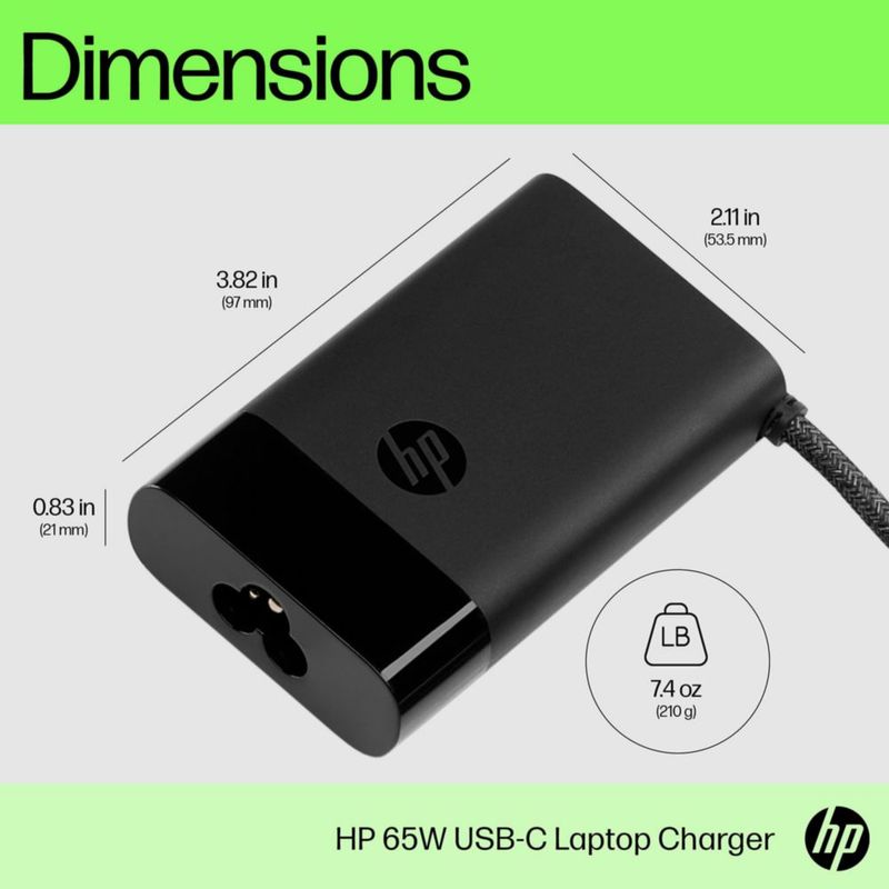 Cargador HP 65W USB-C para portátil