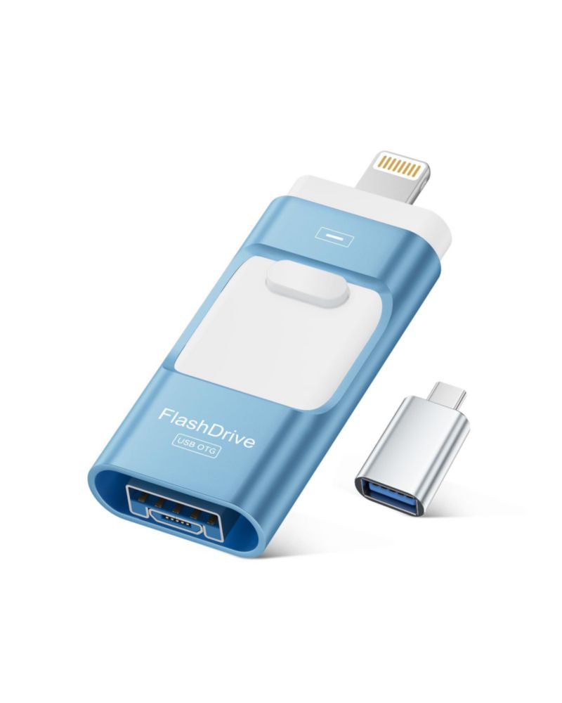 Memoria USB ROSPE de 512 GB certificada MFi con interfaz múltiple