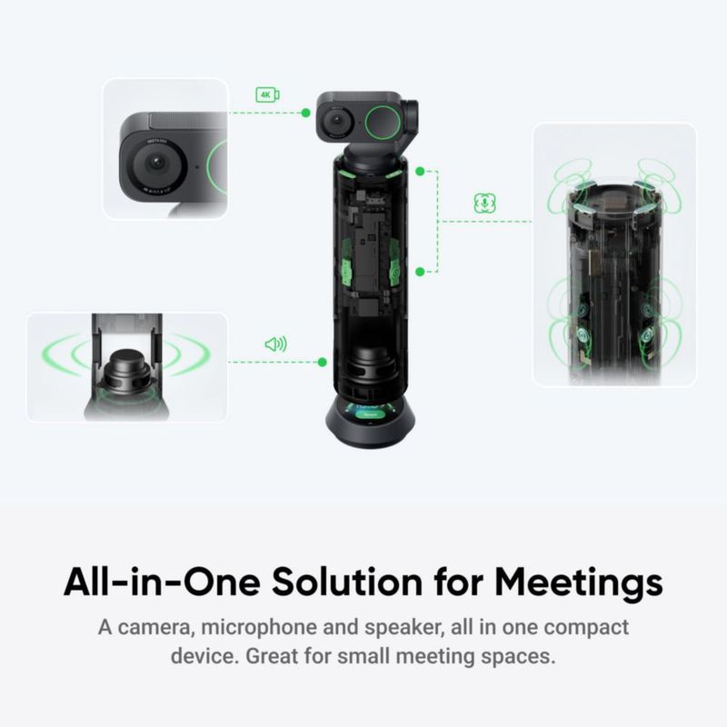 Altavoz con cámara para conferencias Insta360 WaveLink 4K con IA