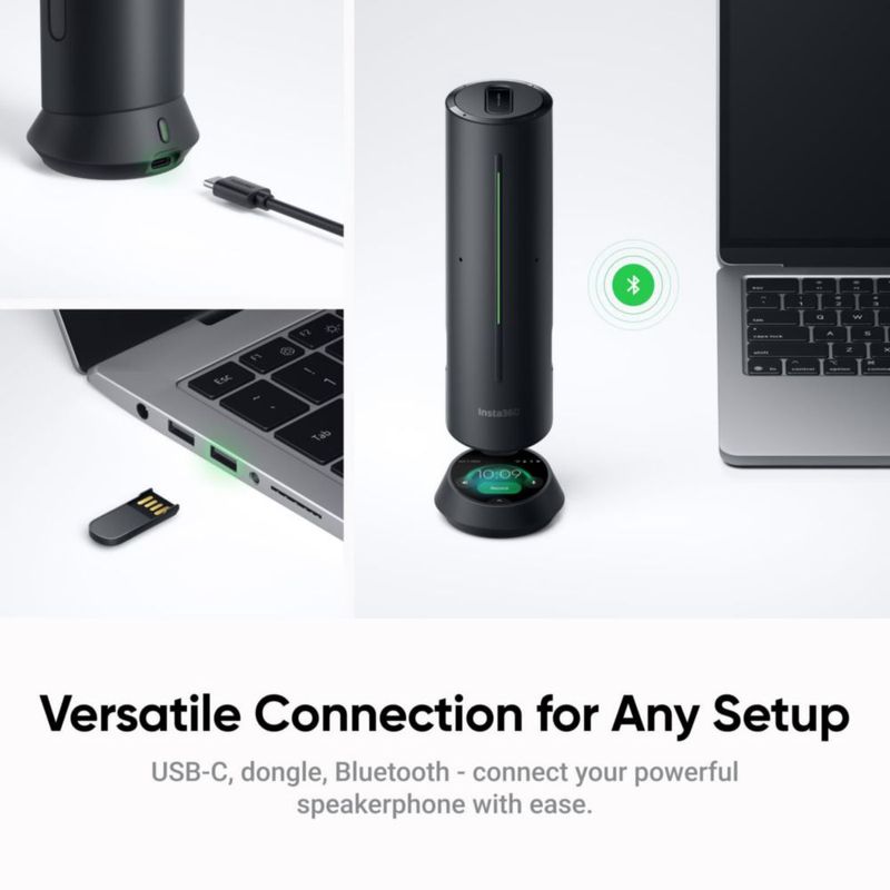 Altavoz con cámara para conferencias Insta360 WaveLink 4K con IA