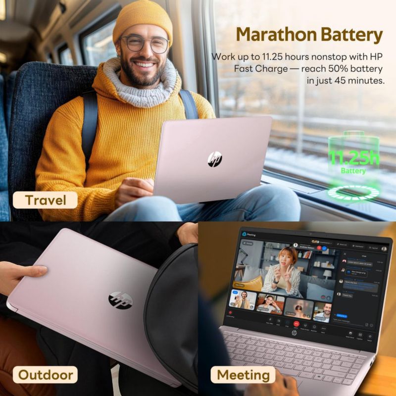 Laptop HP 14" HD Intel N150 16 GB RAM 112 TB Wi‑Fi 6