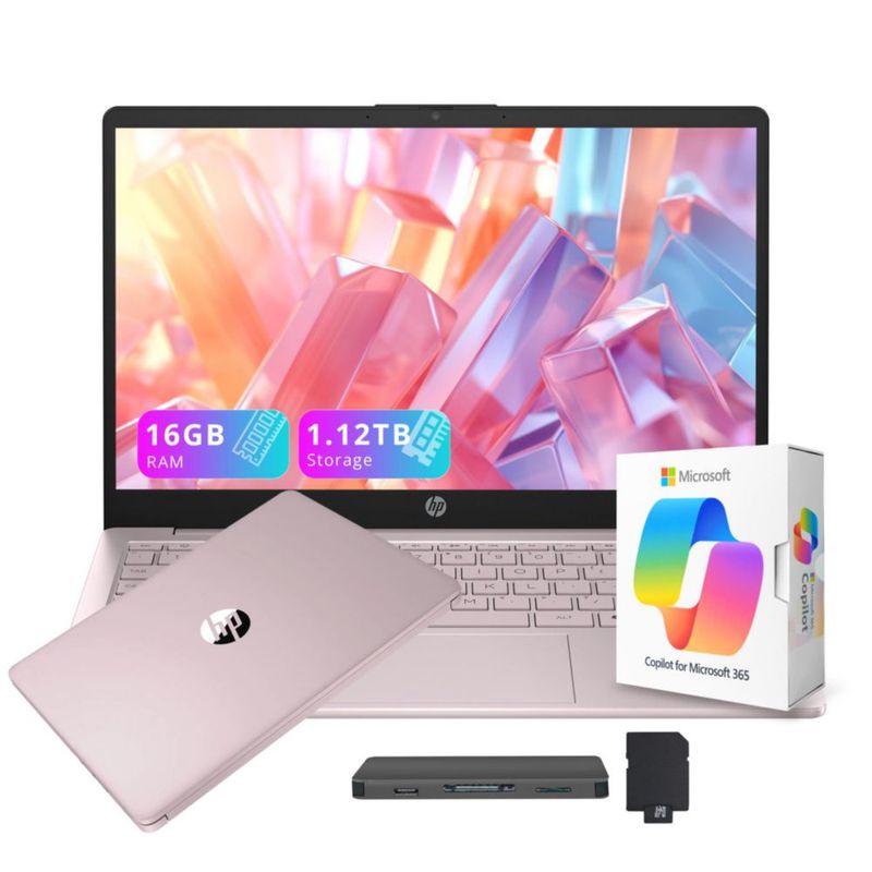 Laptop HP 14" HD Intel N150 16 GB RAM 112 TB Wi‑Fi 6