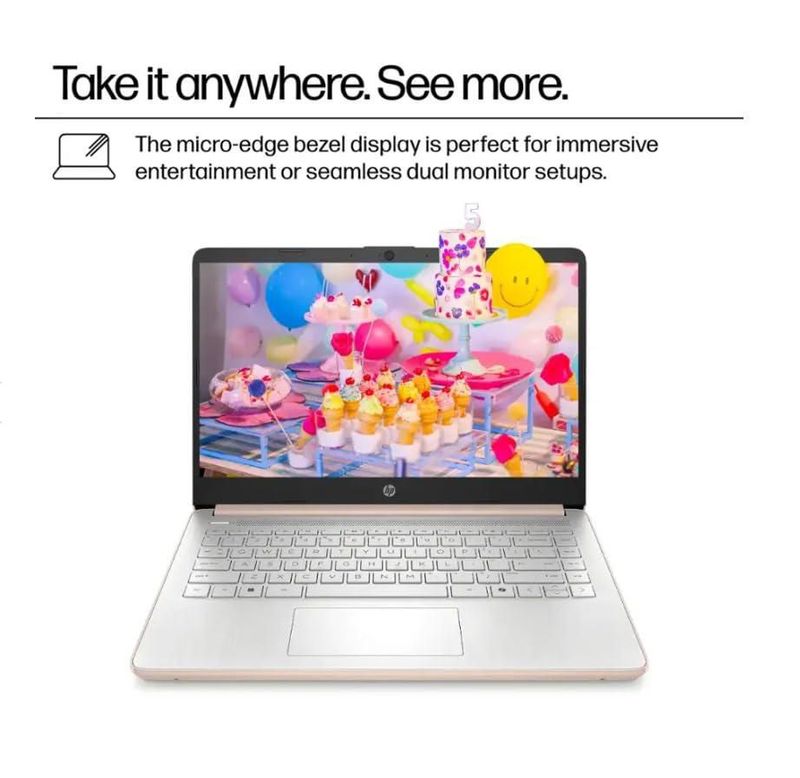 Laptop HP N150 14" LED 16 GB RAM 256 GB de almacenamiento Rose Gold