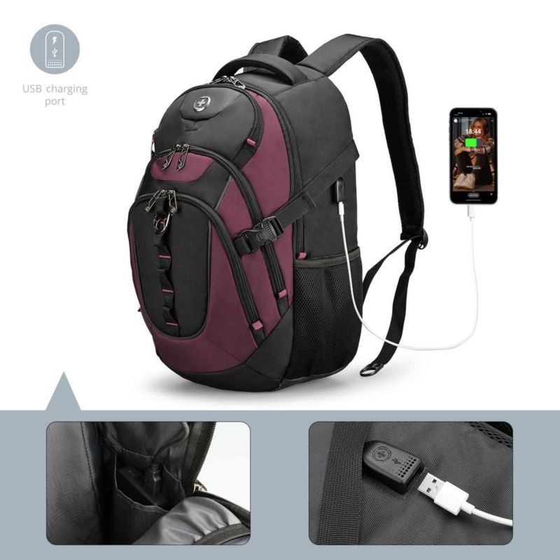 Mochila para portátil Swissdigital SD803-44 con puerto USB 31 L