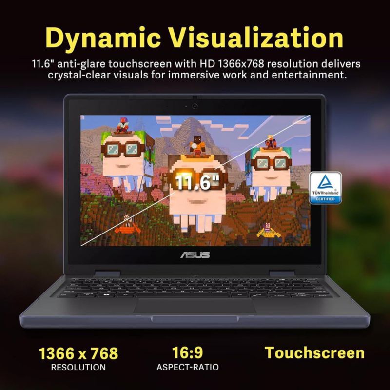 ASUS portátil 2 en 1 de 116" Intel N100 4 GB 256 GB SSD