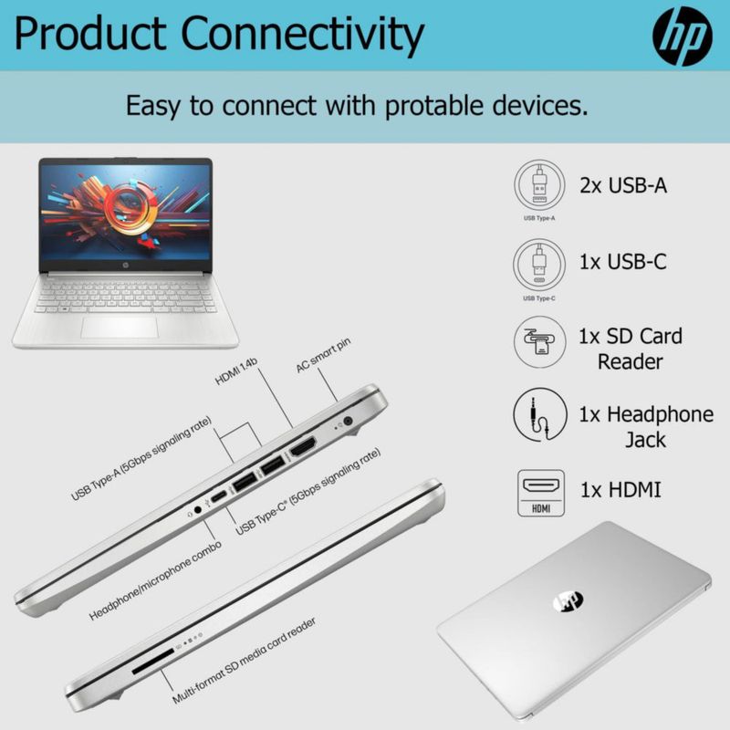 Laptop HP de 14" Intel Pentium 16 GB 128 GB SSD Windows 11