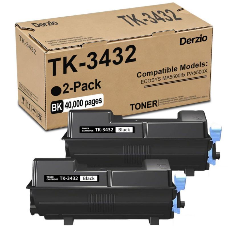 Cartucho de tóner Derzio TK-3432 negro paquete de 2 40.000 páginas