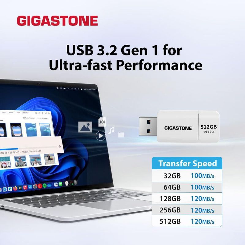 Memoria USB Gigastone Z60 de 256 GB USB 3.2 Gen 1 120 MB/s