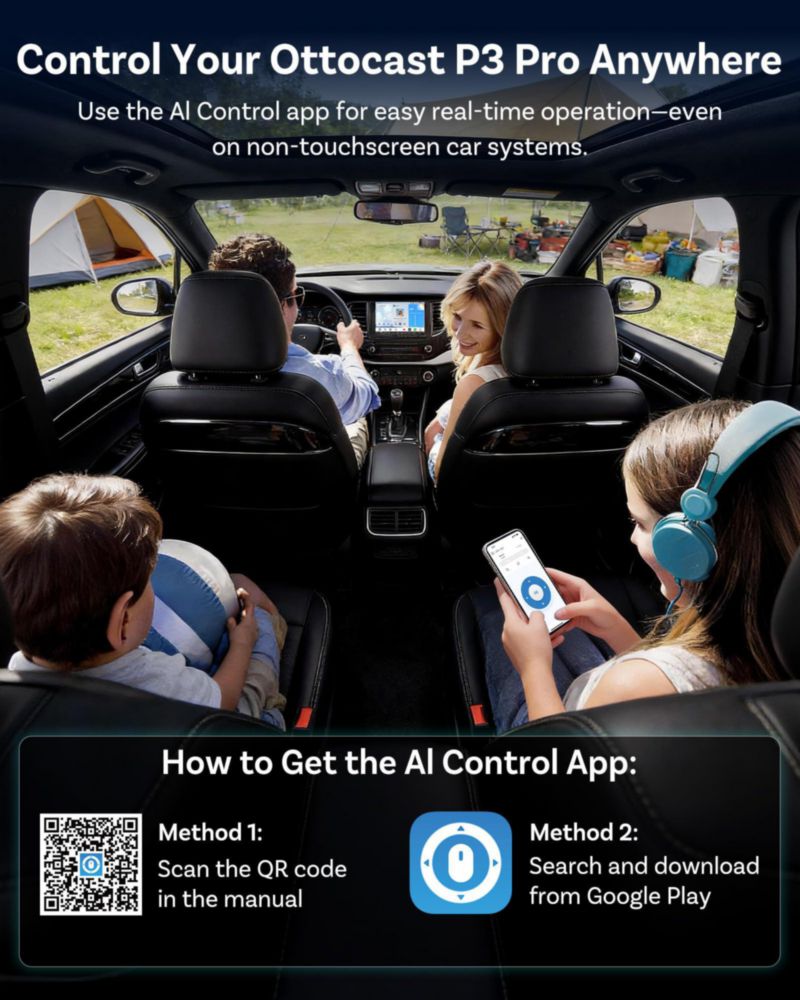 Adaptador inalámbrico CarPlay OTTOCAST de cableado a inalámbrico