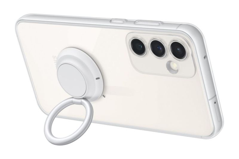 Funda transparente con soporte y agarre para Samsung Galaxy S23 FE
