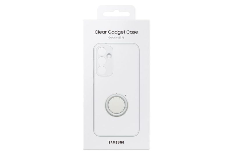 Funda transparente con soporte y agarre para Samsung Galaxy S23 FE
