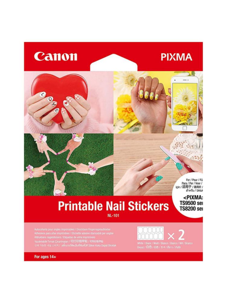 Calcomanías imprimibles para uñas Canon 3203C001 para impresoras PIXMA