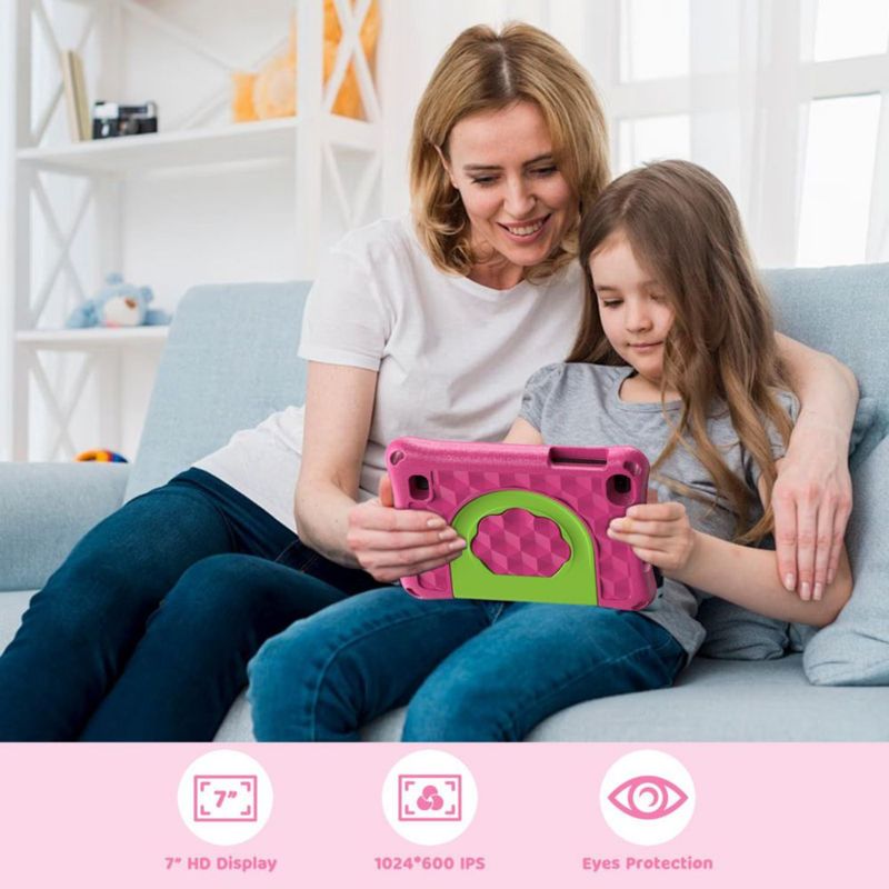 Tablet qunyiCO Y7kids de 7" 2 GB de RAM 32 GB WiFi rosa