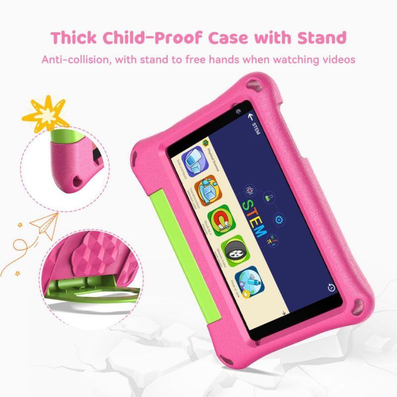Tablet qunyiCO Y7kids de 7" 2 GB de RAM 32 GB WiFi rosa