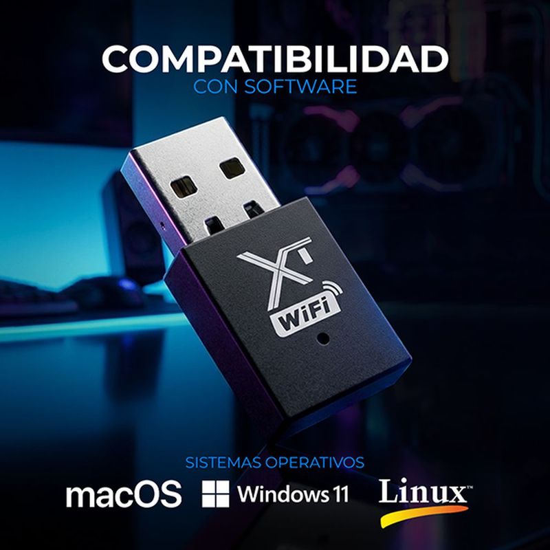 Adaptador wifi xtreme pc usb mini 300mbps 2.4ghz plug & play