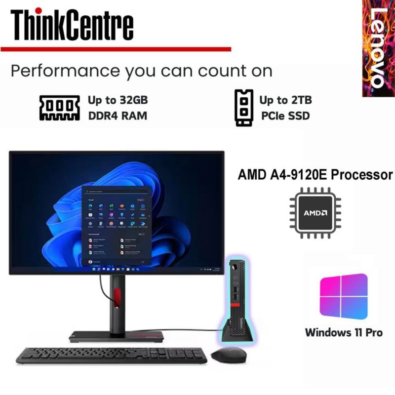 Desktop Lenovo ThinkCentre M625 AMD A4 16 GB 256 GB SSD Wi-Fi