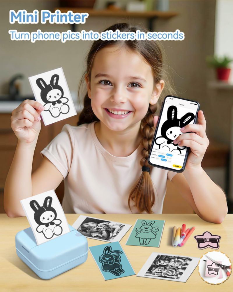 Impresora térmica portátil mini Bluetooth para etiquetas Aptika