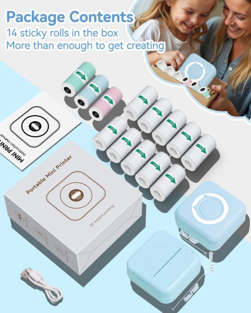 Impresora térmica portátil mini Bluetooth para etiquetas Aptika