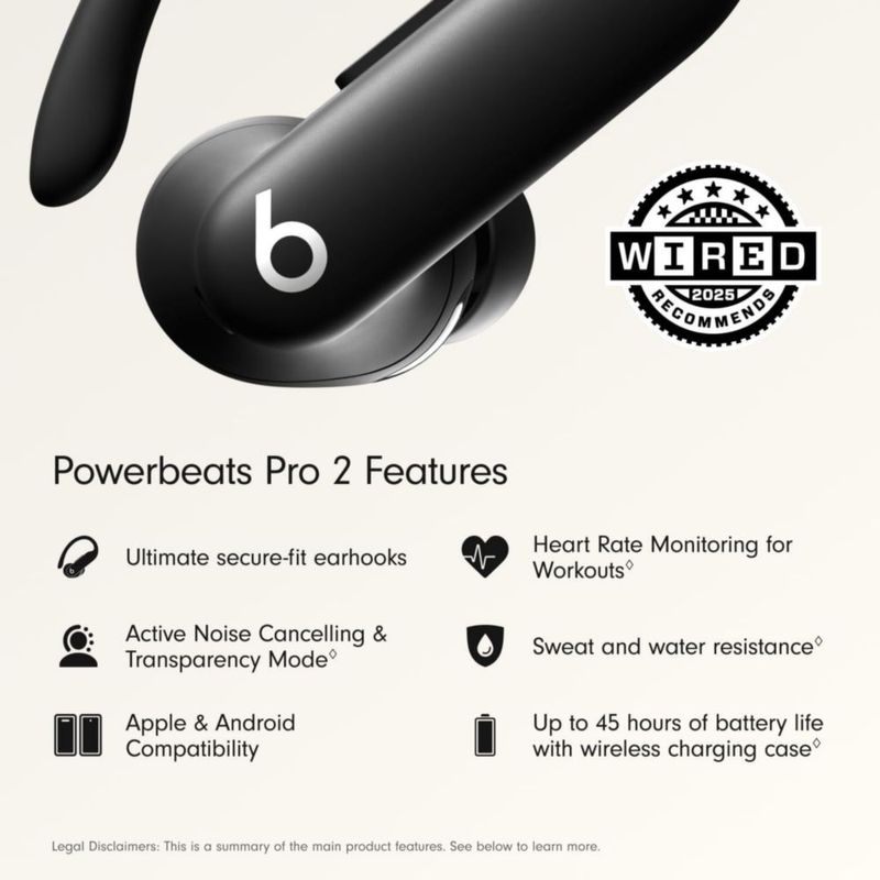 Auriculares inalámbricos Bluetooth Beats Powerbeats Pro 2 - Negro