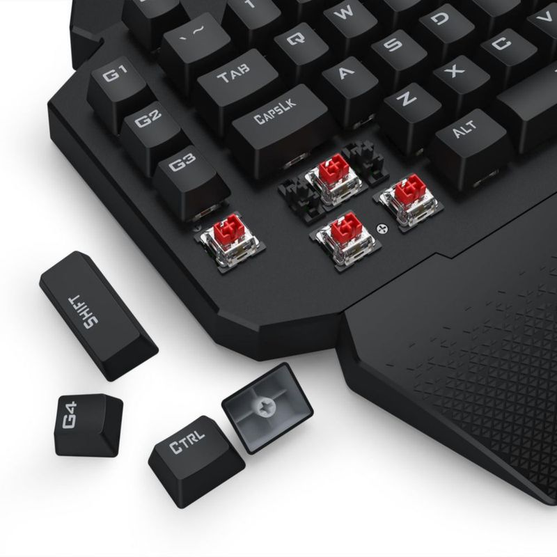 Teclado mecánico RGB alámbrico de una mano Redragon K758
