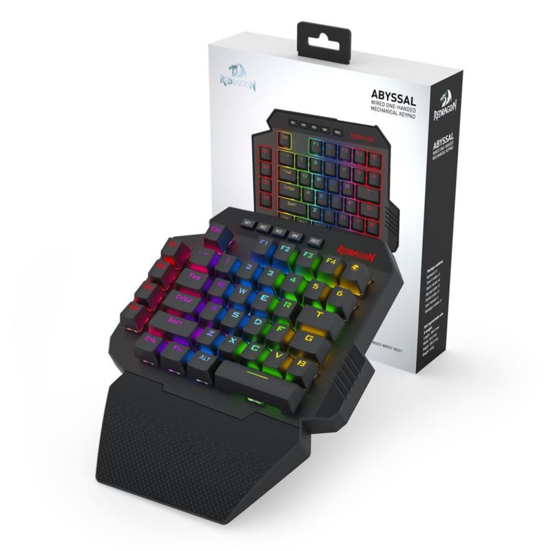 Teclado mecánico RGB alámbrico de una mano Redragon K758
