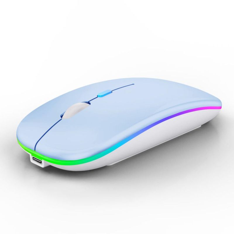 Mouse inalámbrico WREANU BT5.2 2.4G recargable con LED