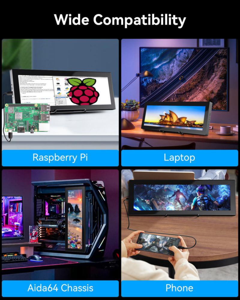 Monitor Prechen 162" 2K QHD IPS táctil HDMI USB-C