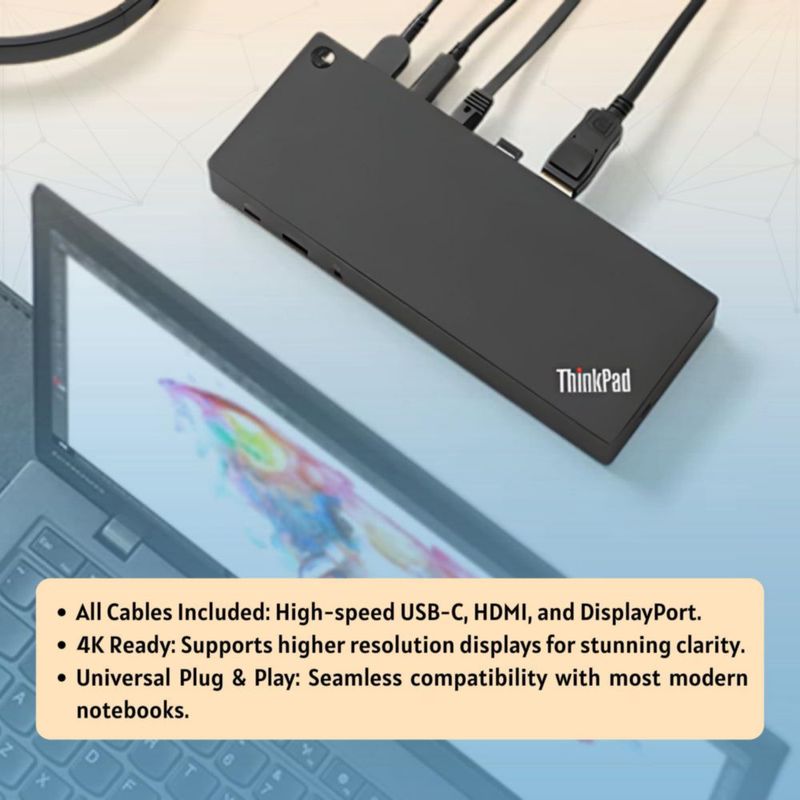 Estación de acoplamiento Luserna 40AF0135US para dos monitores USB-C y USB-A