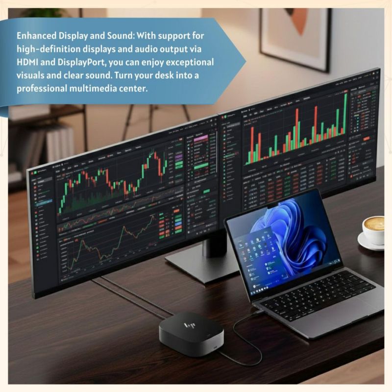 Docking Station Luserna 5TW10AA USB-C para dos monitores 120W