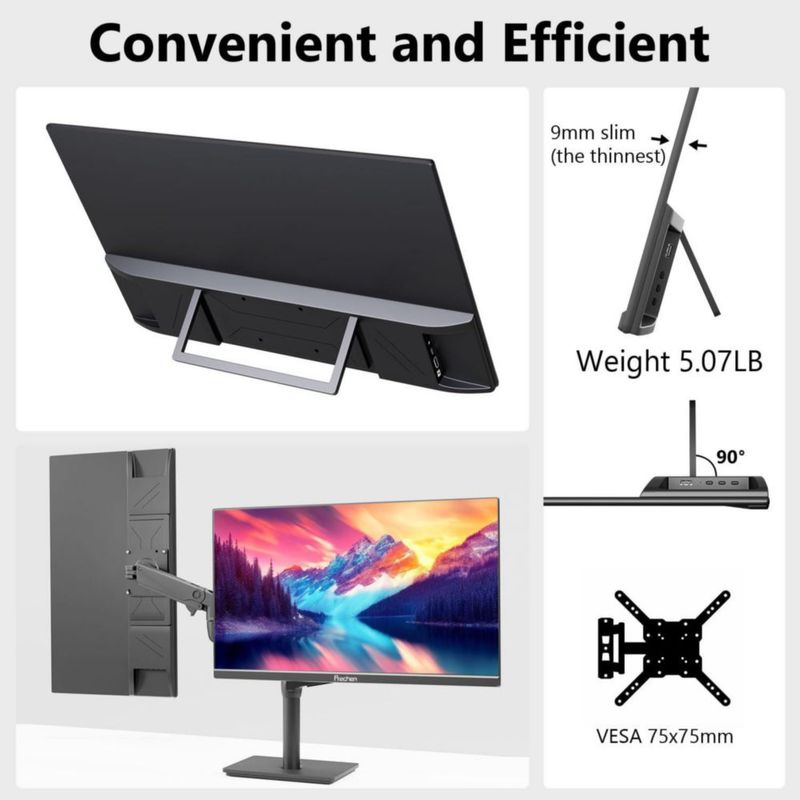 Monitor táctil Prechen de 238" 2K QHD 100 Hz IPS sRGB