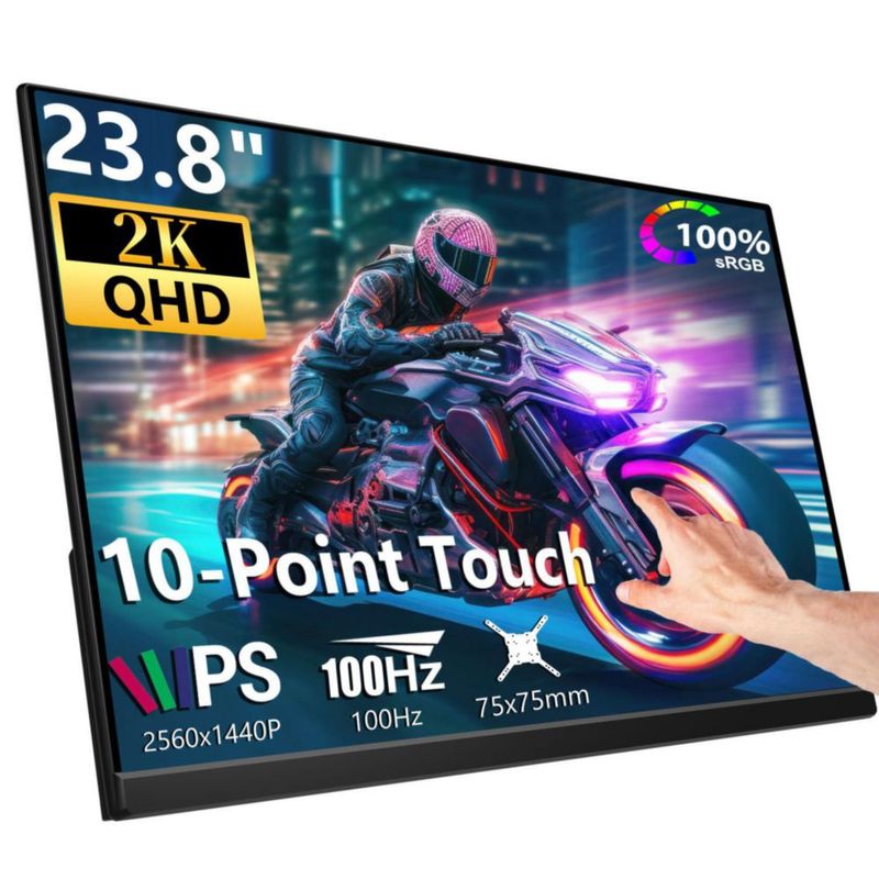 Monitor táctil Prechen de 238" 2K QHD 100 Hz IPS sRGB