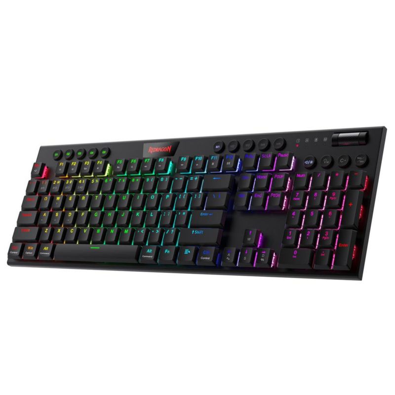 Teclado Redragon K618 PRO inalámbrico RGB mecánico