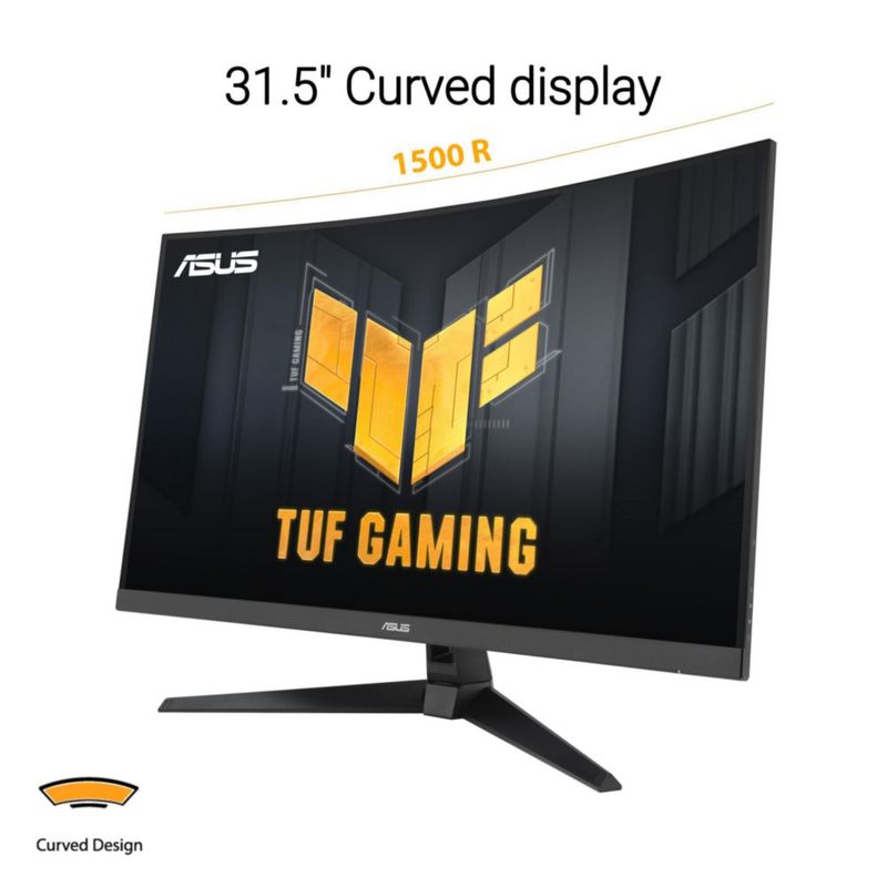 ASUS TUF Gaming 31.5" 1440P Monitor para juegos HDR curvado (VG32WQ3B)
