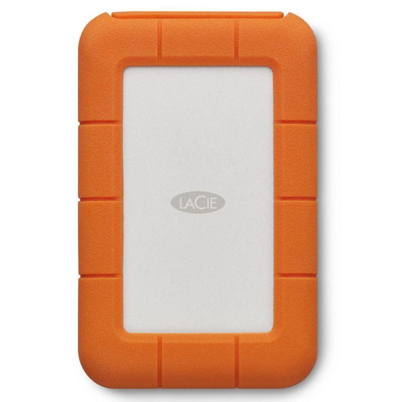 LaCie Rugged USB-C 4000GB Naranja, Plata - Disco duro externo (4000 GB