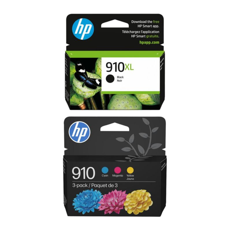 Paquete de cartuchos de tinta HP 910XL negro + 910 CMY de 3 unidades