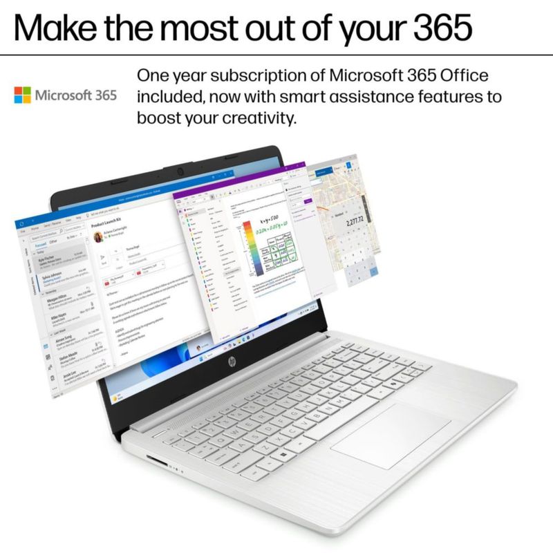 Laptop HP 14" Intel N150 16 GB RAM 128 GB SSD Windows 11