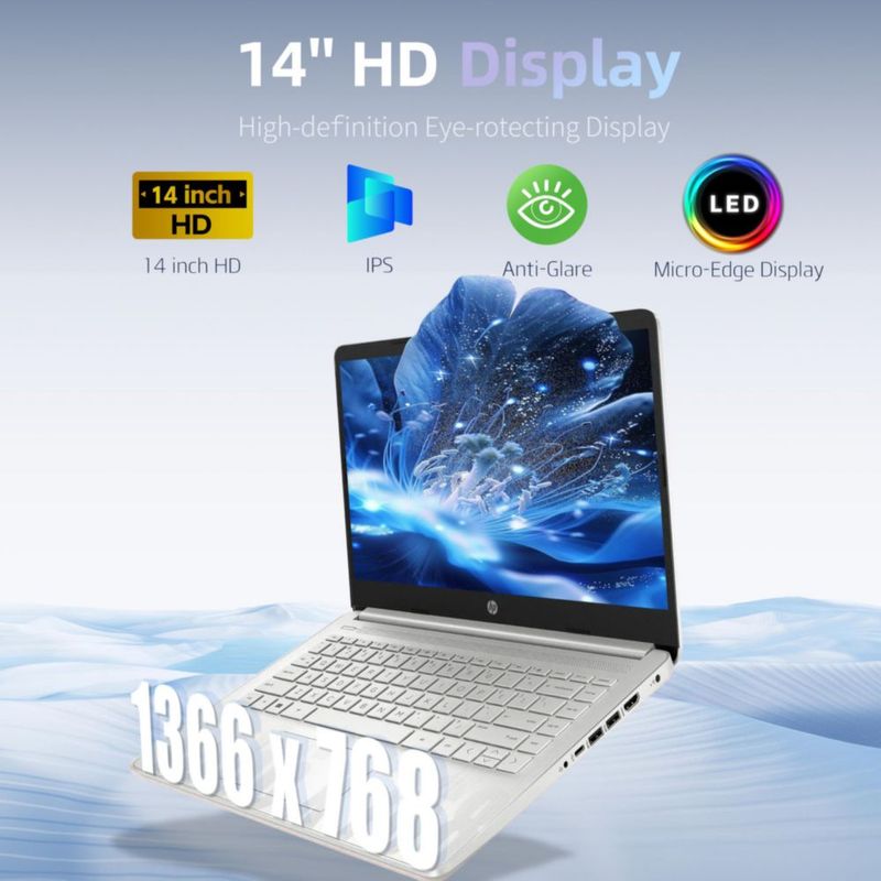 Laptop HP 14" Intel N150 16 GB RAM 128 GB SSD Windows 11