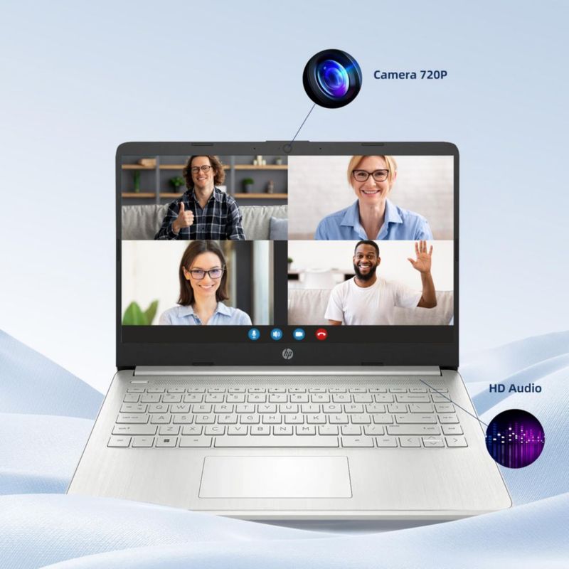 Laptop HP 14" Intel N150 16 GB RAM 128 GB SSD Windows 11
