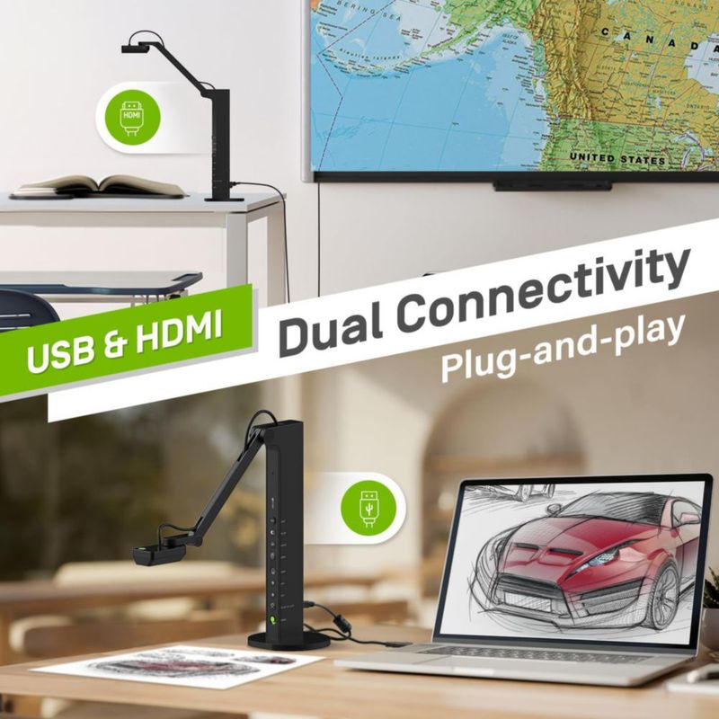 Cámara de documentos IPEVO VZ-R Ultra 13 MP 4K HDMI USB