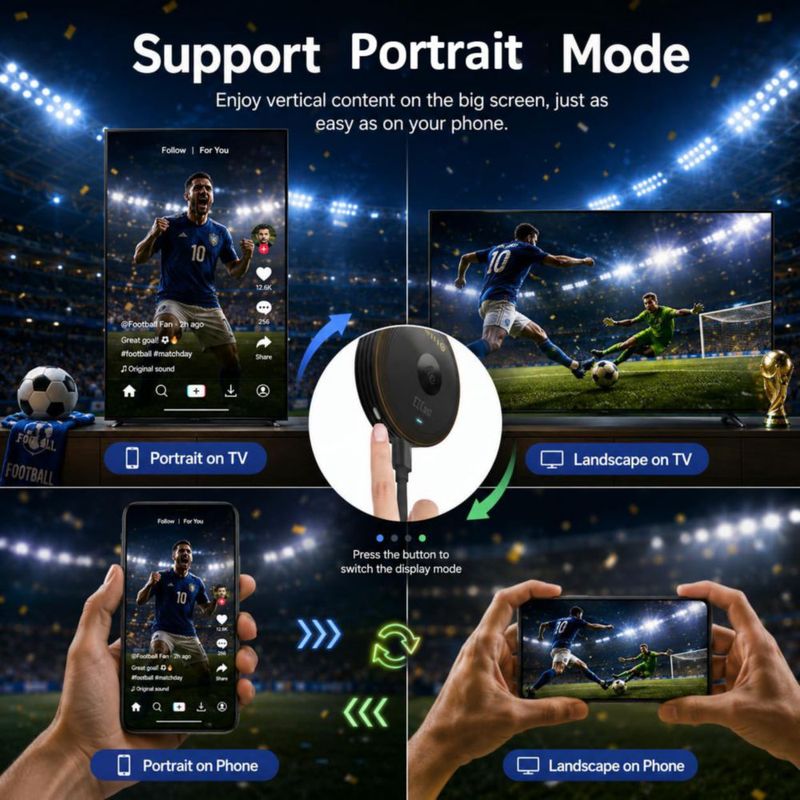 Adaptador de pantalla inalámbrico EZCast Ultra U2 4K WiFi 6 HDR