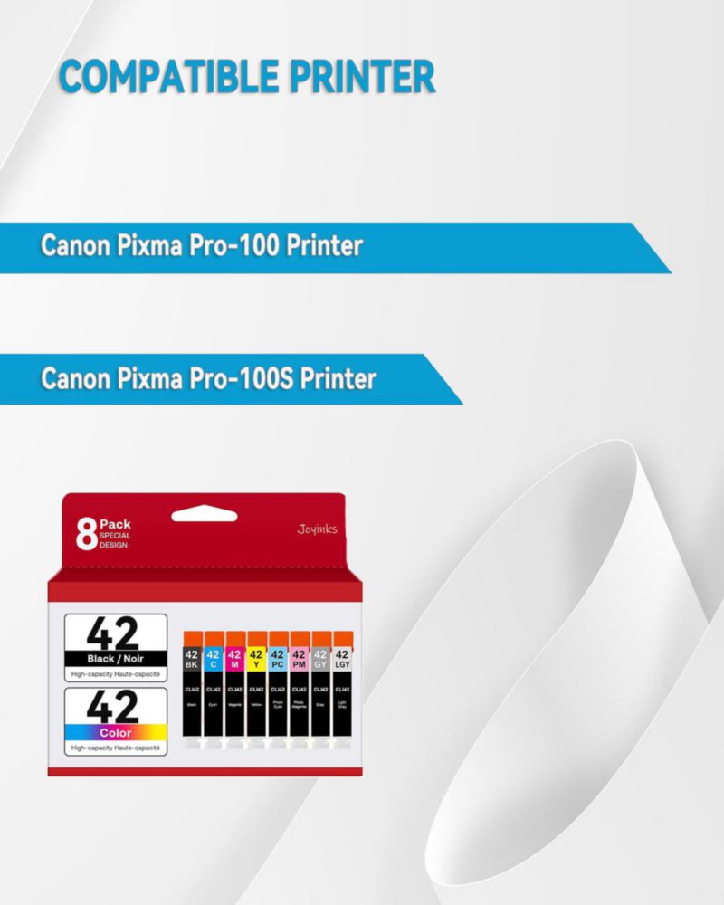 Cartuchos de tinta Joyinks CLI-42 paquete de 8 para Canon PIXMA