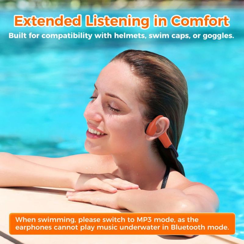 Auriculares para natación Hostena IP68 resistentes al agua con Bluetooth 6.0