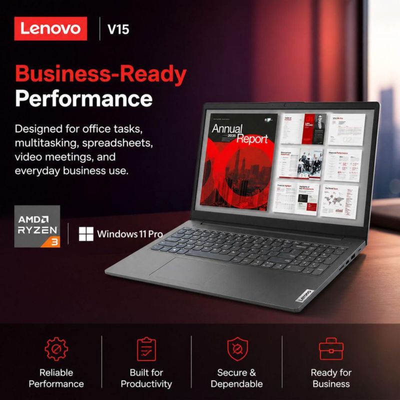 Notebook Lenovo V15 AMD Ryzen 3 16GB 1TB 156" FHD Win11
