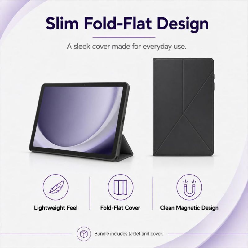 Tablet Samsung Galaxy Tab A9+ 11" 64GB Wi‑Fi con funda tipo libro