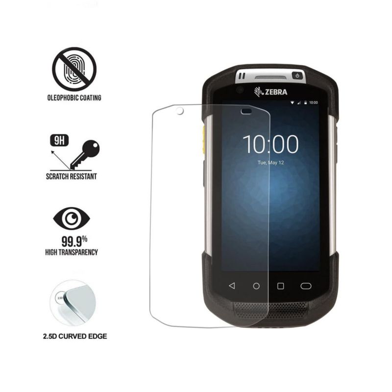 CARPSDZY Protector de pantalla de vidrio templado de 5 piezas para Zebra Symbol TC70 TC70X TC72 TC75 TC75X TC77 computadora móvil portátil con escáner